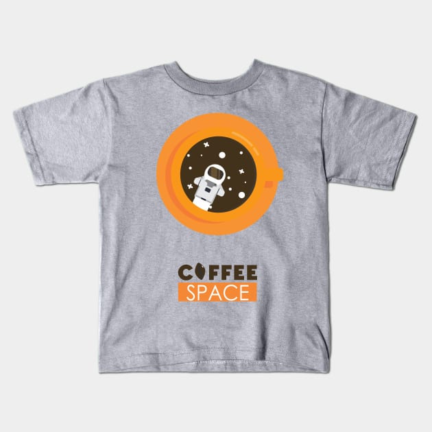 Coffee Space Kids T-Shirt by Gia_vara